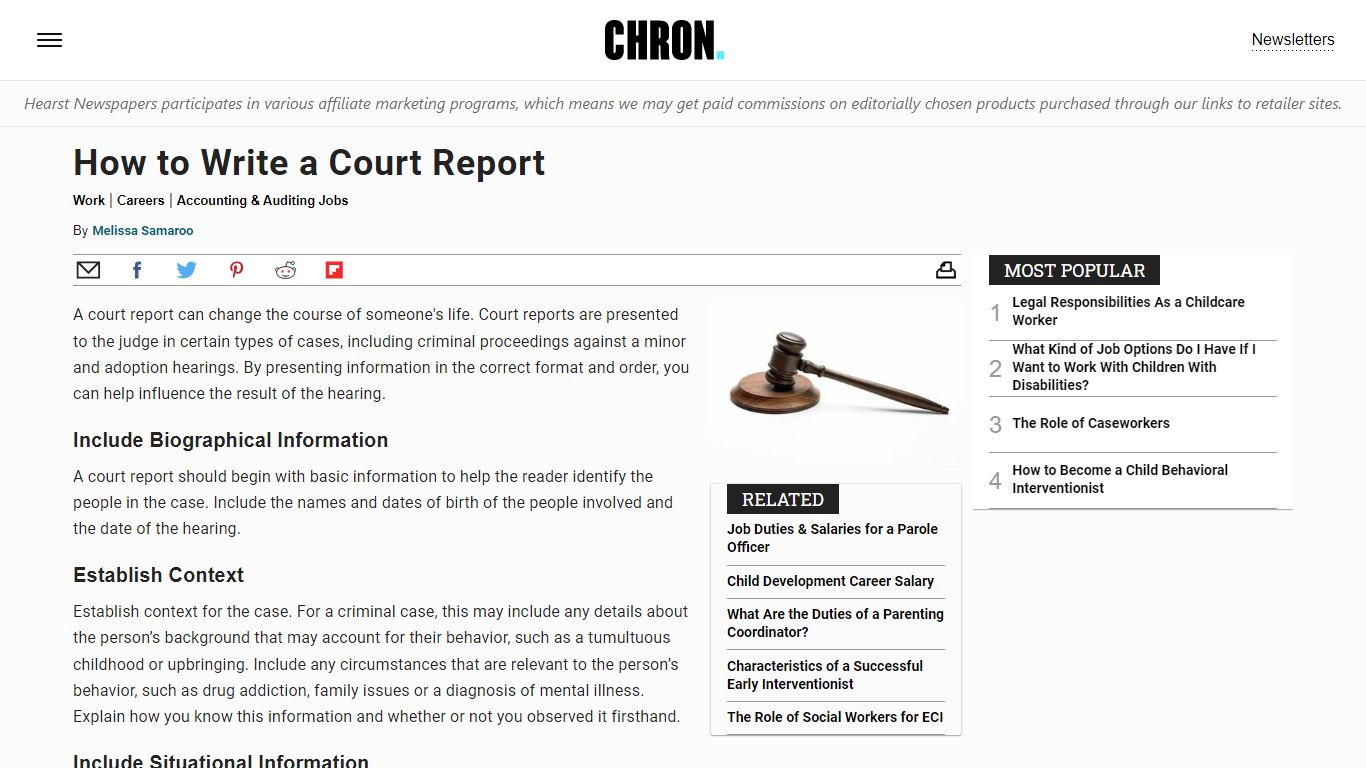 How to Write a Court Report | Work - Chron.com