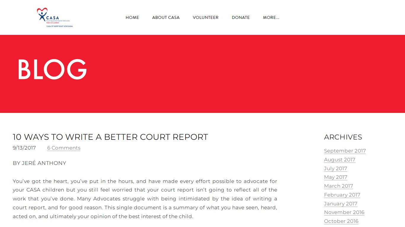 10 ways to write a better court report - CASA OF NELA